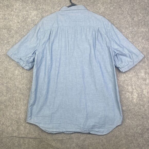 Carhartt Men Large Blue Chambray Short Sleeve Shirt S200 CBL Work Chore - Picture 8 of 8